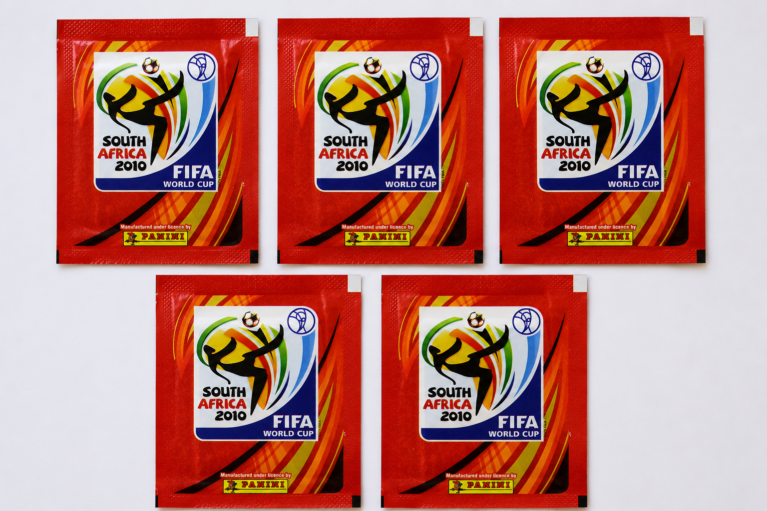 5x WM 2010 Panini Sticker Pack