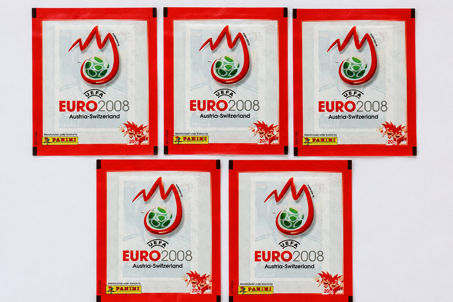 5x Euro 2008 Panini Sticker Pack